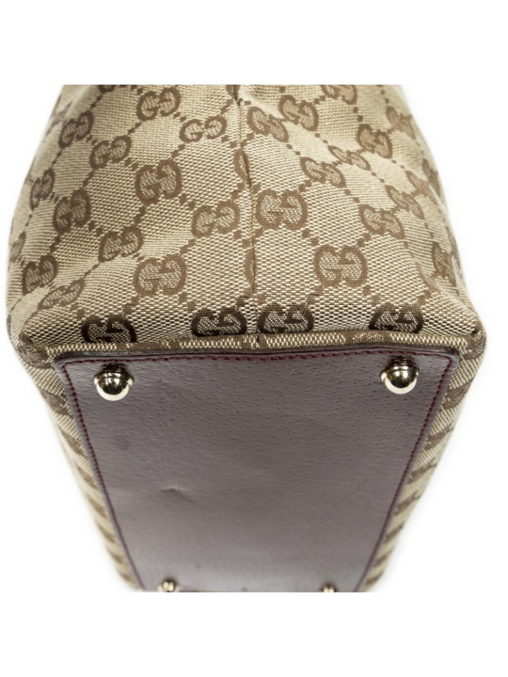 Gucci Eclipse Tote Maroon Beige GG Canvas - Picture 8 of 10